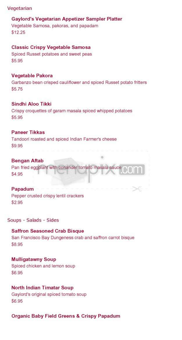 Gaylord - Beverly Hills, CA menu_pic