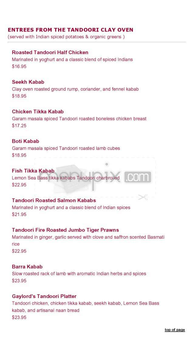 Gaylord - Beverly Hills, CA menu_pic
