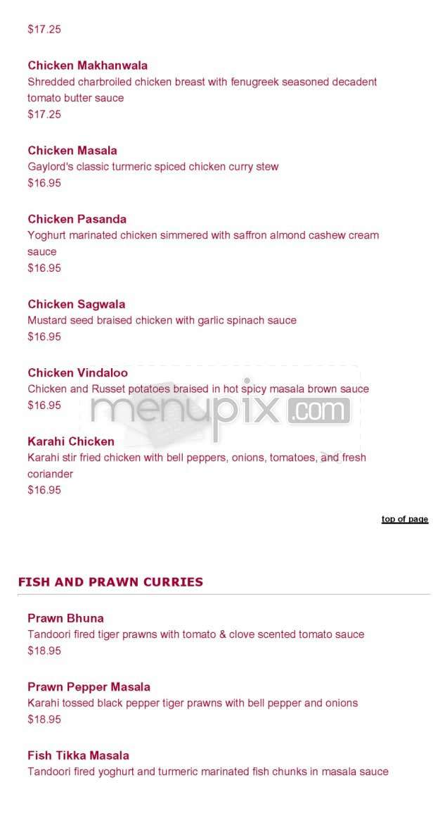 Gaylord - Beverly Hills, CA menu_pic