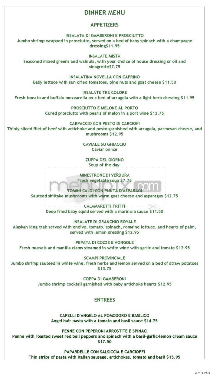 Gennaro's Ristorante - Glendale, CA menu_pic