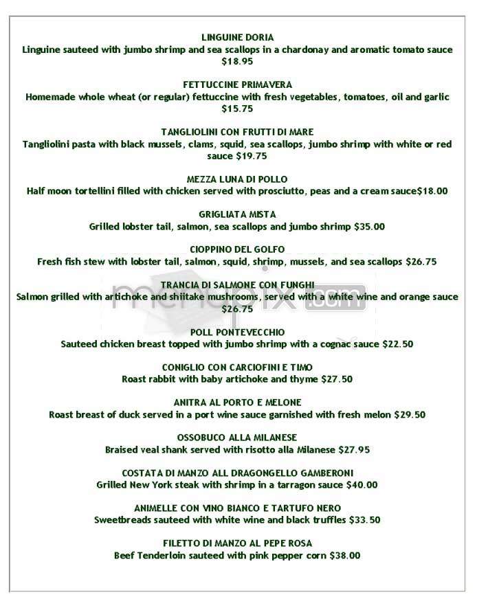 Gennaro's Ristorante - Glendale, CA menu_pic