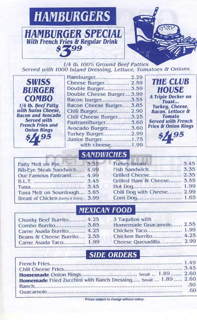 George's Burgers - Santa Monica, CA menu_pic