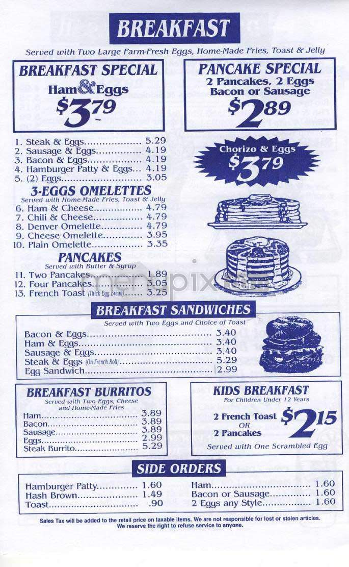 George's Burgers - Santa Monica, CA menu_pic