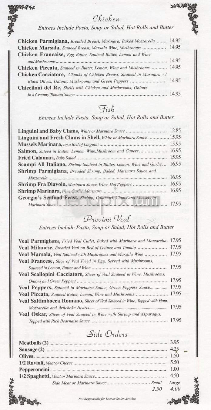Georgio's California Pizza & Pasta - Studio City, CA menu_pic