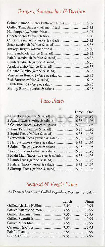Gerlach's Grill - Pasadena, CA menu_pic