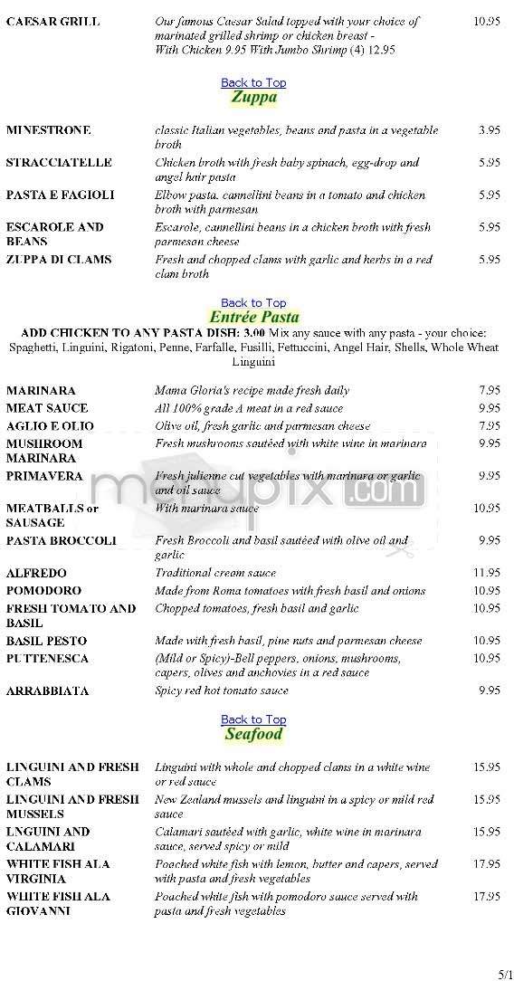Giovanni Ristorante - Woodland Hills, CA menu_pic