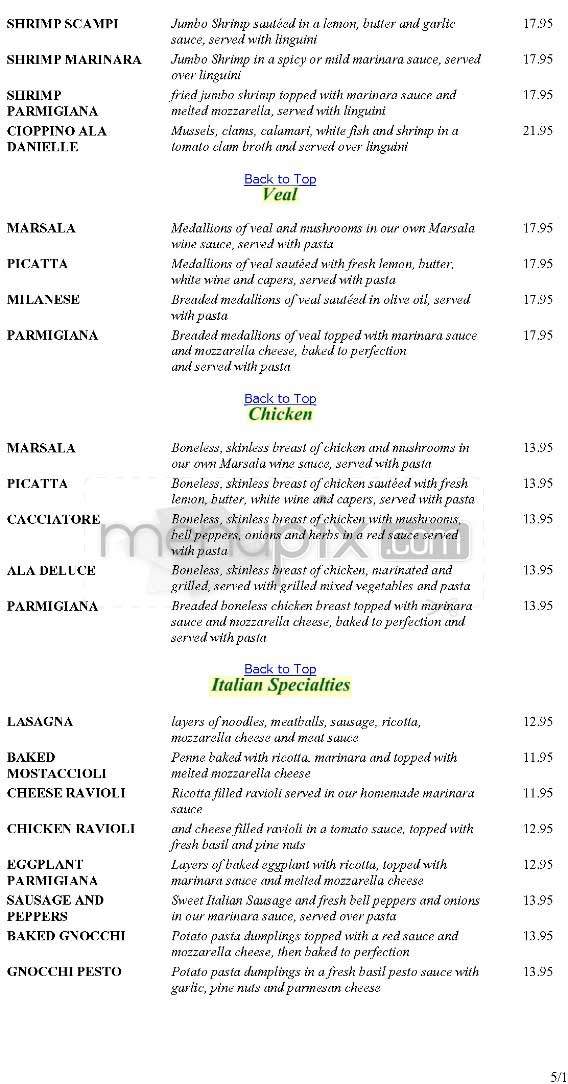 Giovanni Ristorante - Woodland Hills, CA menu_pic