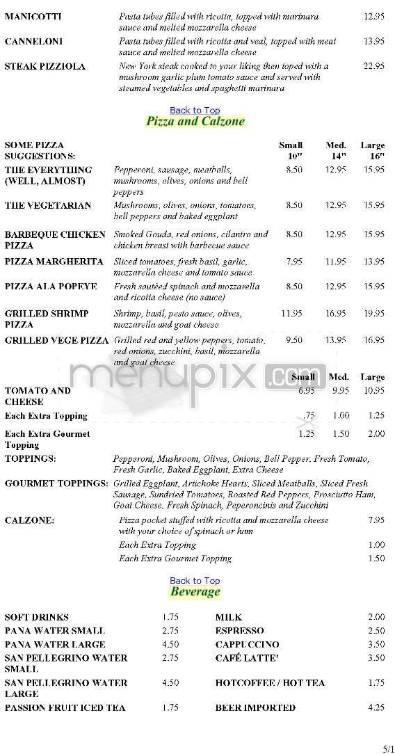 Giovanni Ristorante - Woodland Hills, CA menu_pic