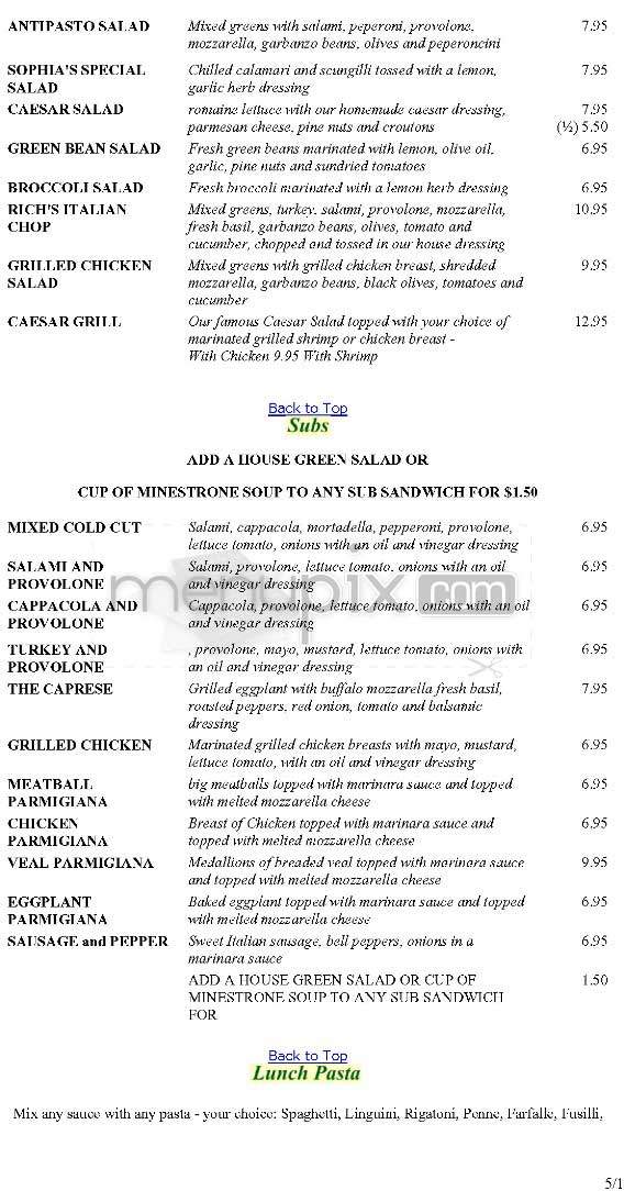 Giovanni Ristorante - Woodland Hills, CA menu_pic