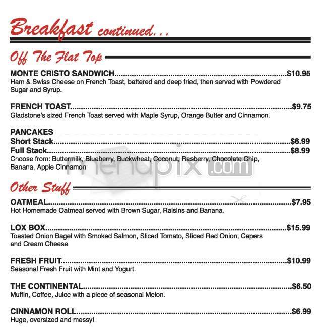 Gladstone Malibu - Pacific Palisades, CA menu_pic