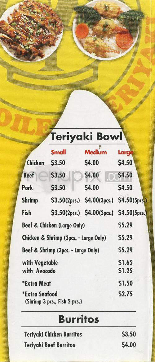 Golden Burger Teriyaki - Los Angeles, CA menu_pic