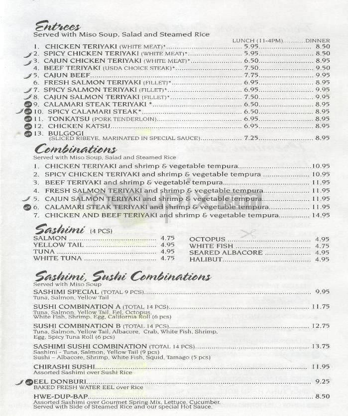 Go Go Sushi - Pasadena, CA menu_pic