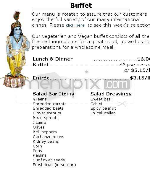 Govinda's - Los Angeles, CA menu_pic
