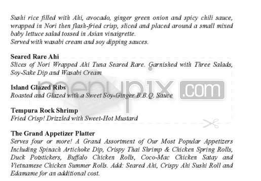 Grand Lux Cafe - Los Angeles, CA menu_pic