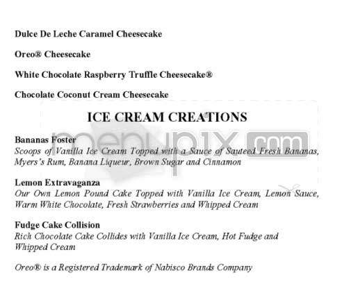 Grand Lux Cafe - Los Angeles, CA menu_pic