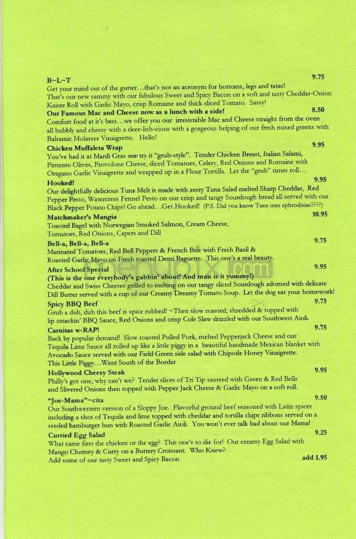 Grub - Los Angeles, CA menu_pic