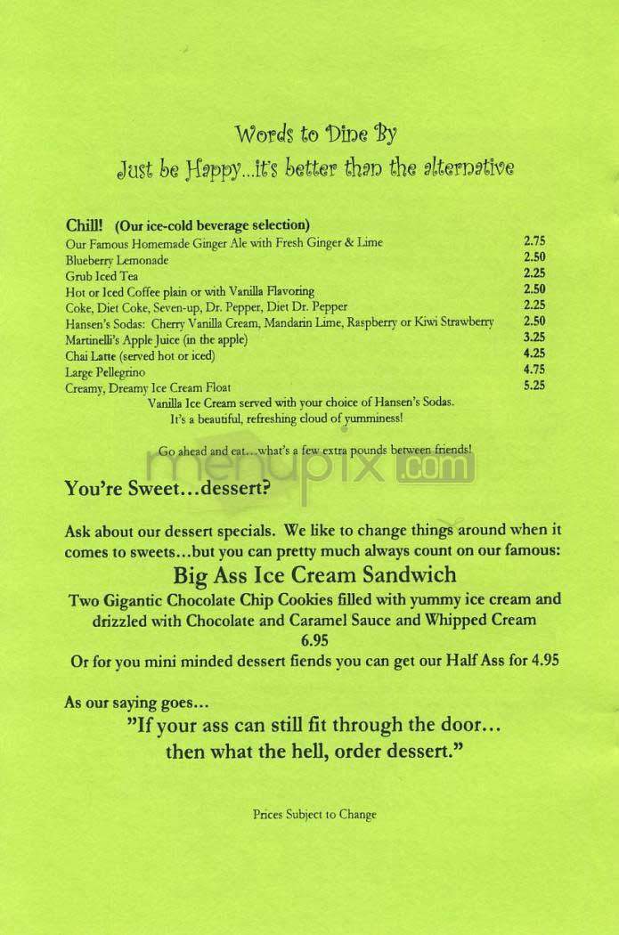 Grub - Los Angeles, CA menu_pic