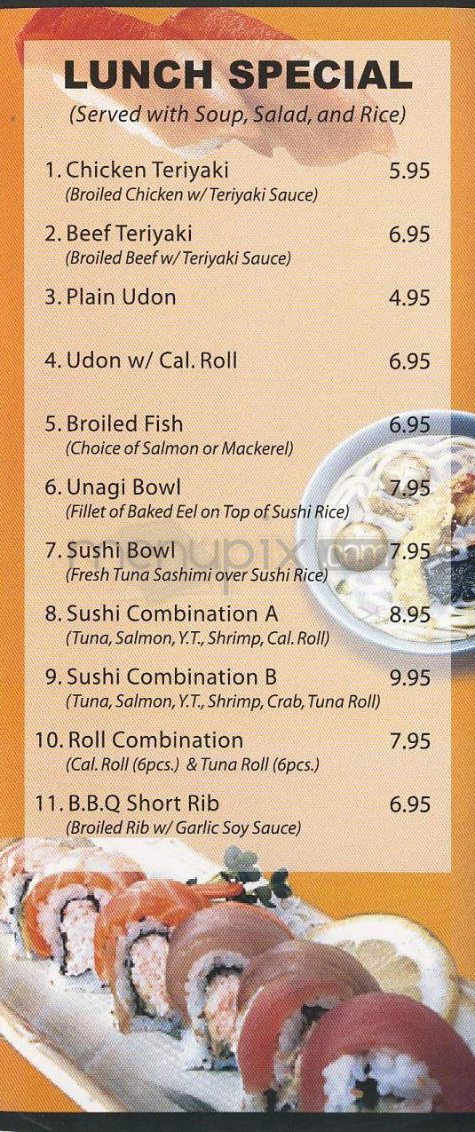 Gu Gu Sushi & Roll - Hermosa Beach, CA menu_pic