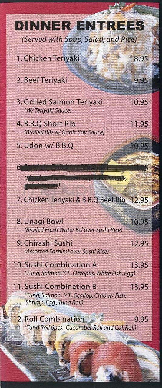 Gu Gu Sushi & Roll - Hermosa Beach, CA menu_pic