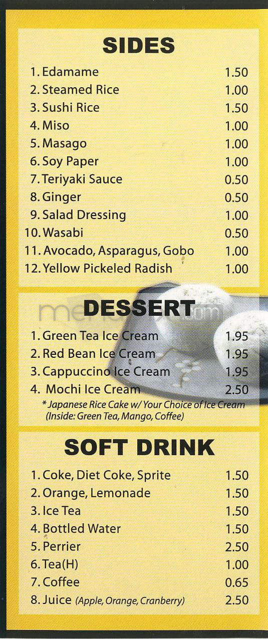 Gu Gu Sushi & Roll - Hermosa Beach, CA menu_pic
