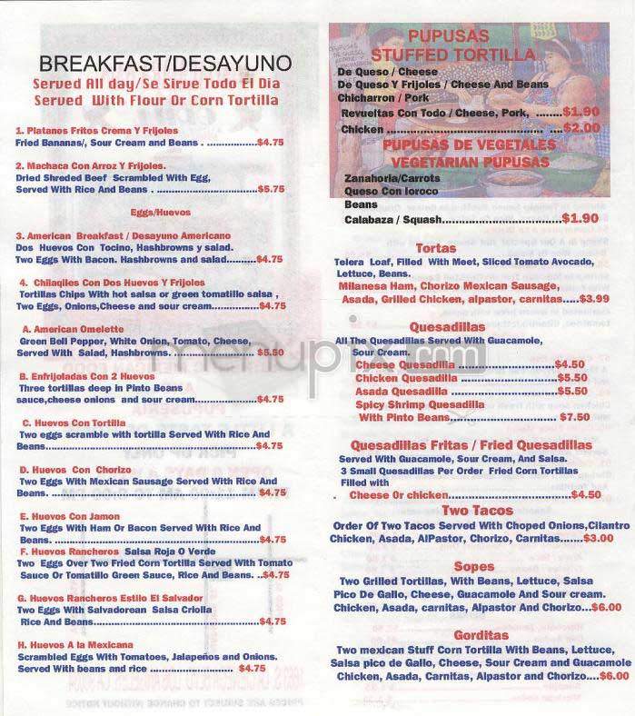 Guadalajara Baja Grill - Los Angeles, CA menu_pic