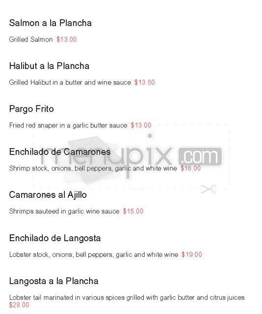 Guantanamera - Burbank, CA menu_pic