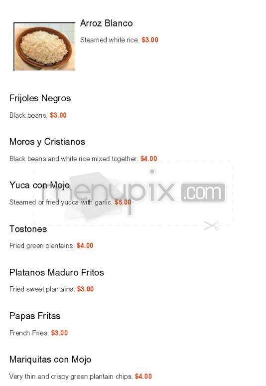 Guantanamera - Burbank, CA menu_pic