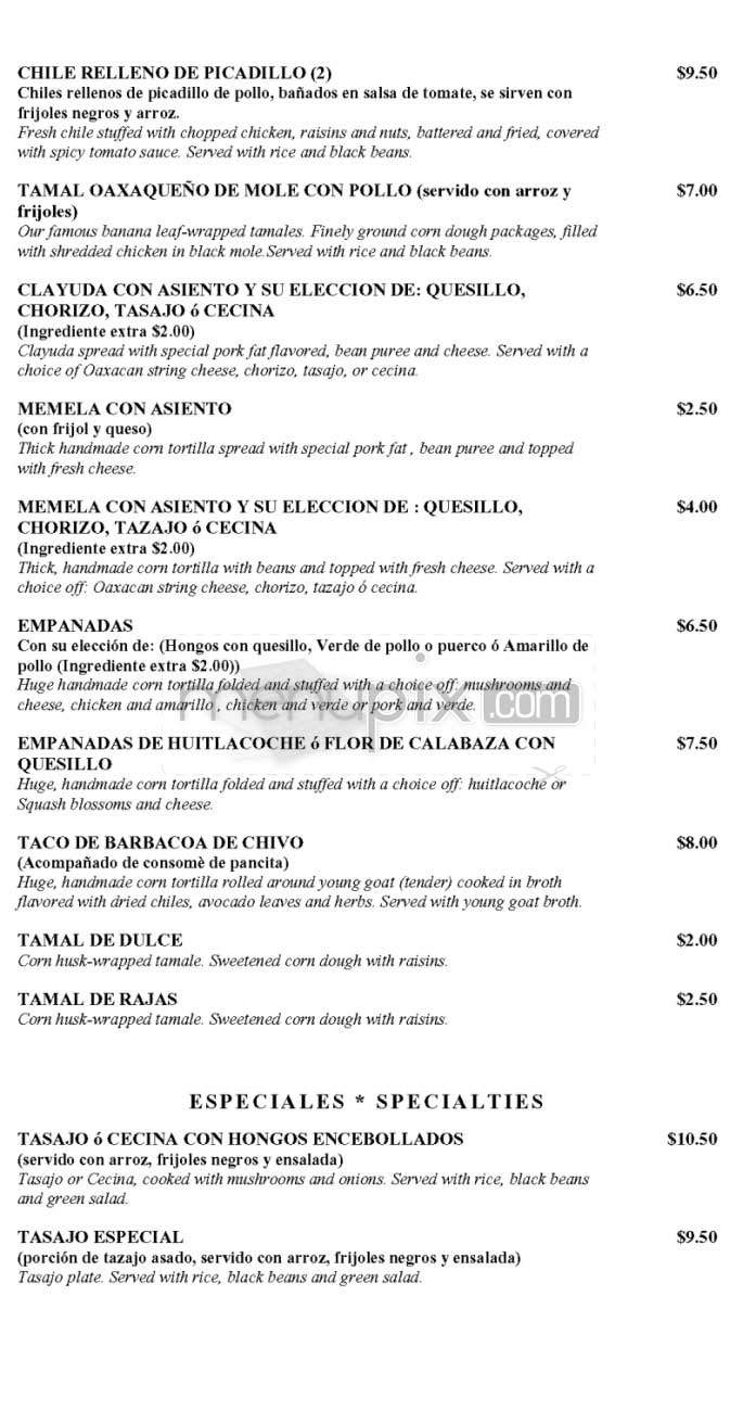 Guelaguetza - Los Angeles, CA menu_pic
