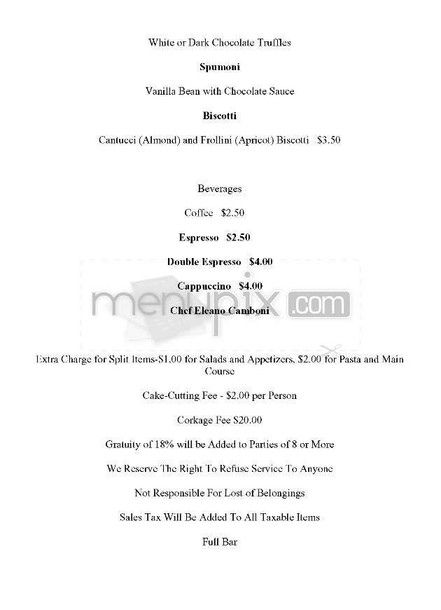 Guido's Malibu - Malibu, CA menu_pic