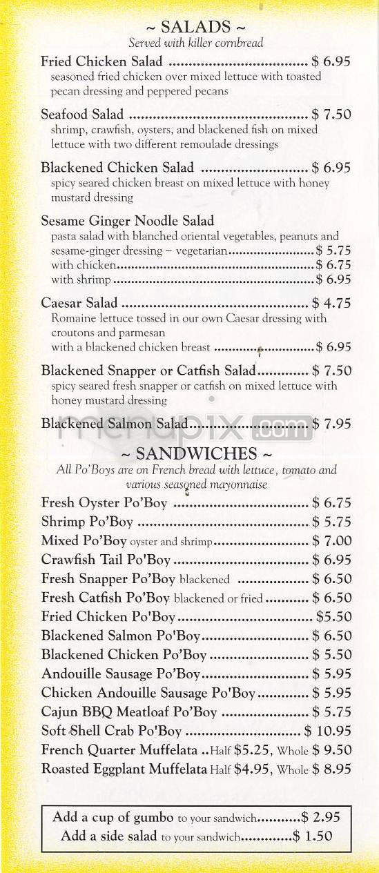 The Gumbo Pot - Los Angeles, CA menu_pic