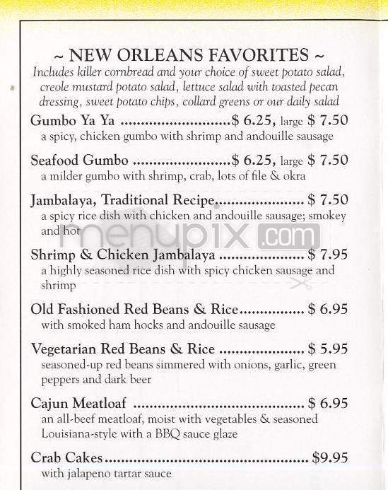 The Gumbo Pot - Los Angeles, CA menu_pic