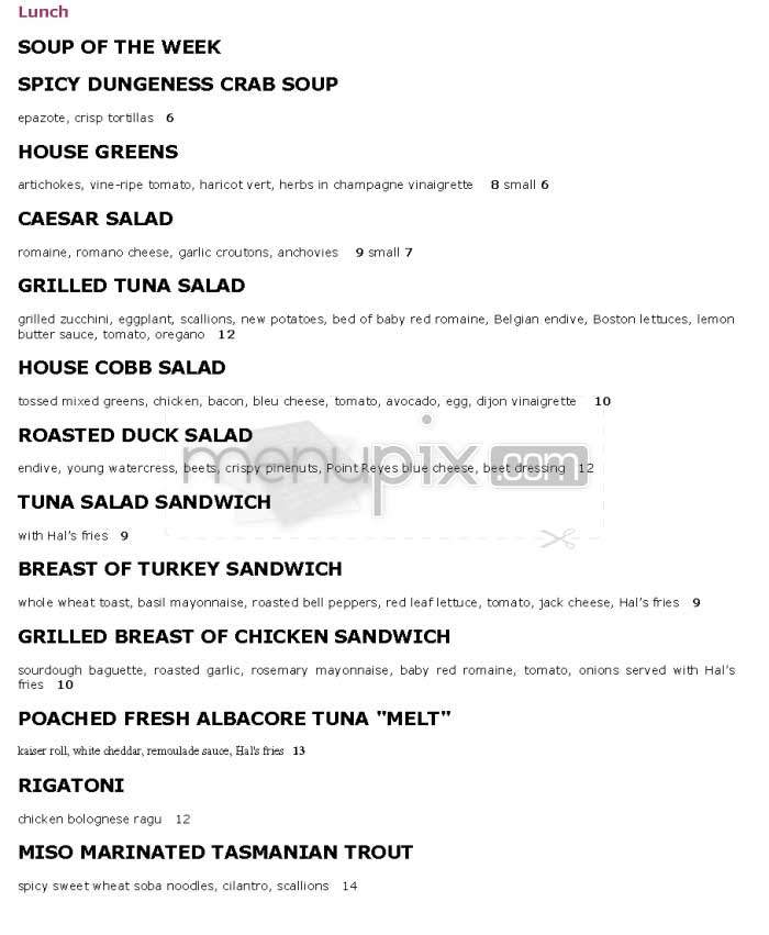 Hal's Bar and Grill - Venice, CA menu_pic