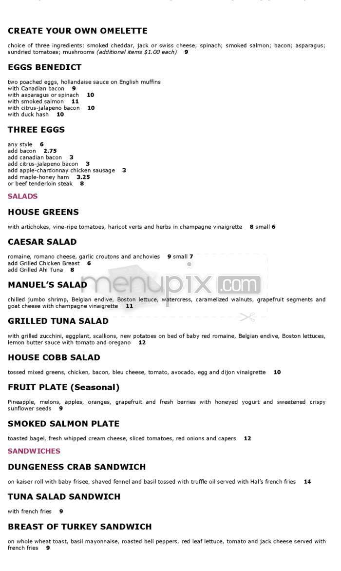 Hal's Bar and Grill - Venice, CA menu_pic