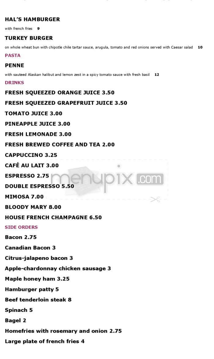 Hal's Bar and Grill - Venice, CA menu_pic