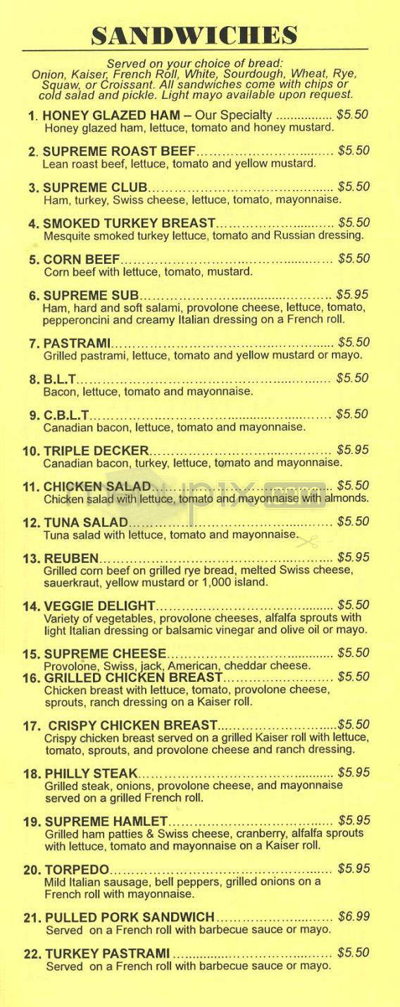 Ham Supreme Shop - Redondo Beach, CA menu_pic