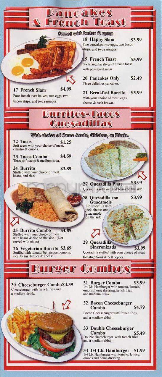 Happy Tom's - Los Angeles, CA menu_pic