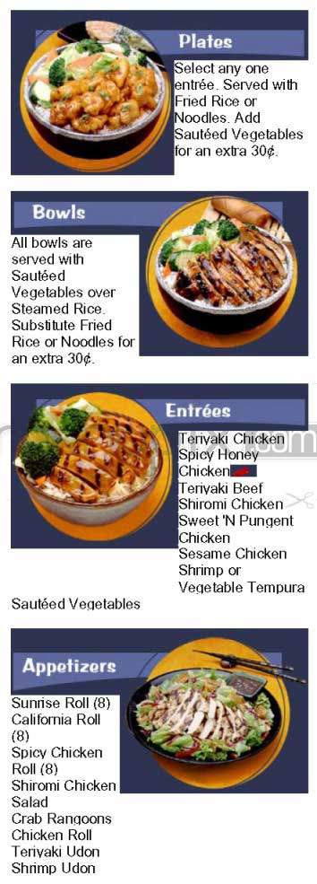 Hibachi-San - Los Angeles, CA menu_pic