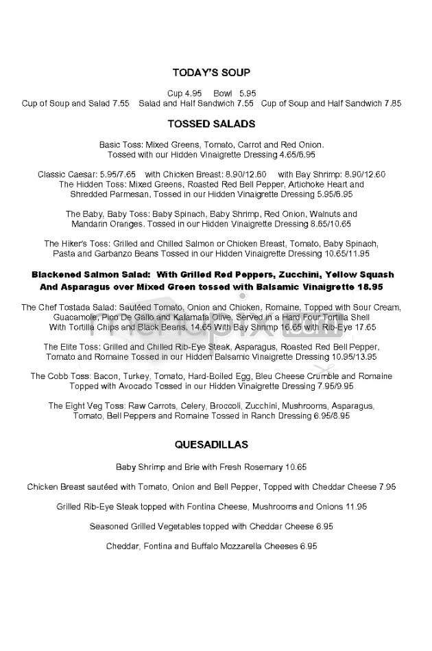 Hidden Cafe - Pacific Palisades, CA menu_pic