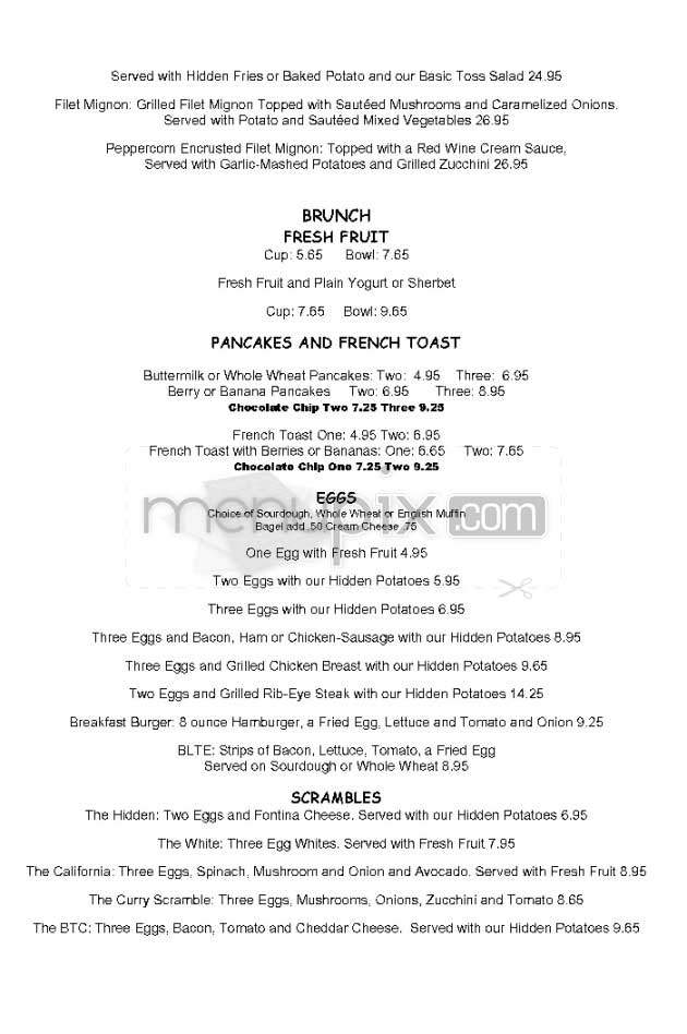 Hidden Cafe - Pacific Palisades, CA menu_pic