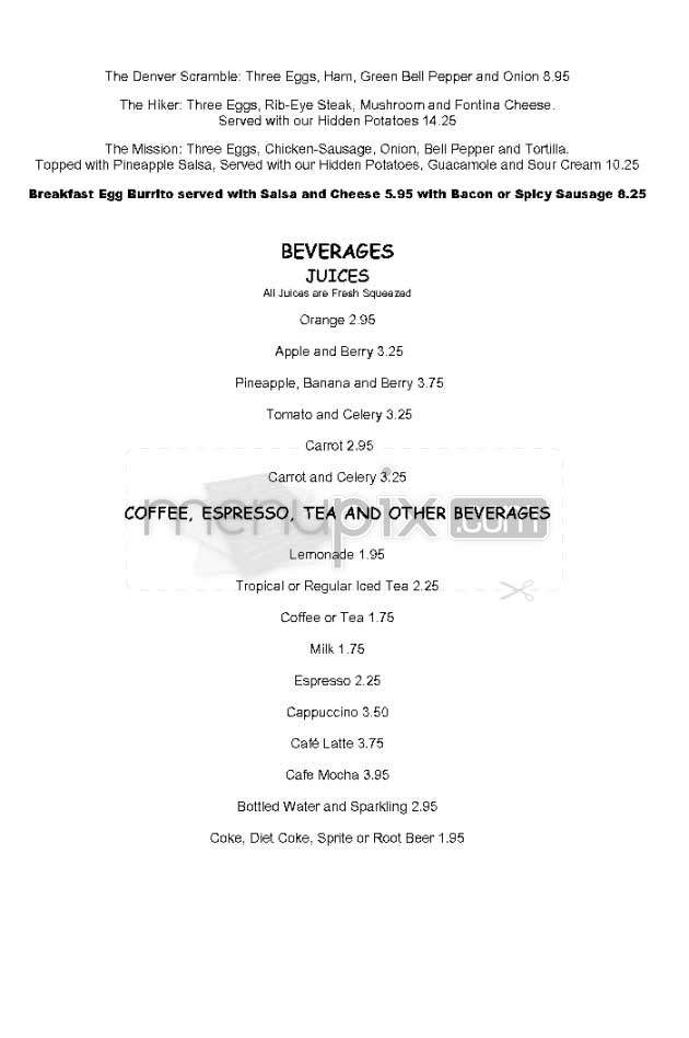 Hidden Cafe - Pacific Palisades, CA menu_pic