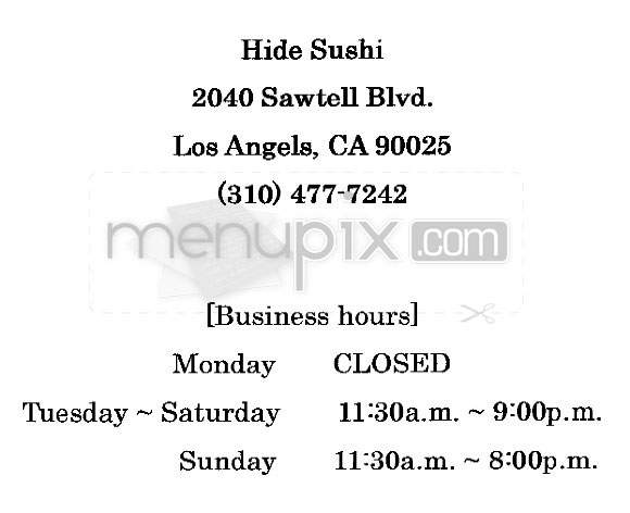 /203694/Hide-Sushi-Los-Angeles-CA - Los Angeles, CA