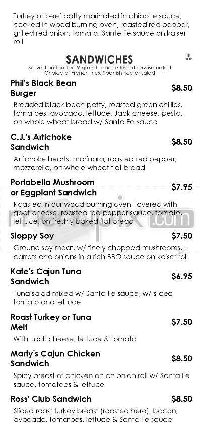 Highland Grounds - Los Angeles, CA menu_pic