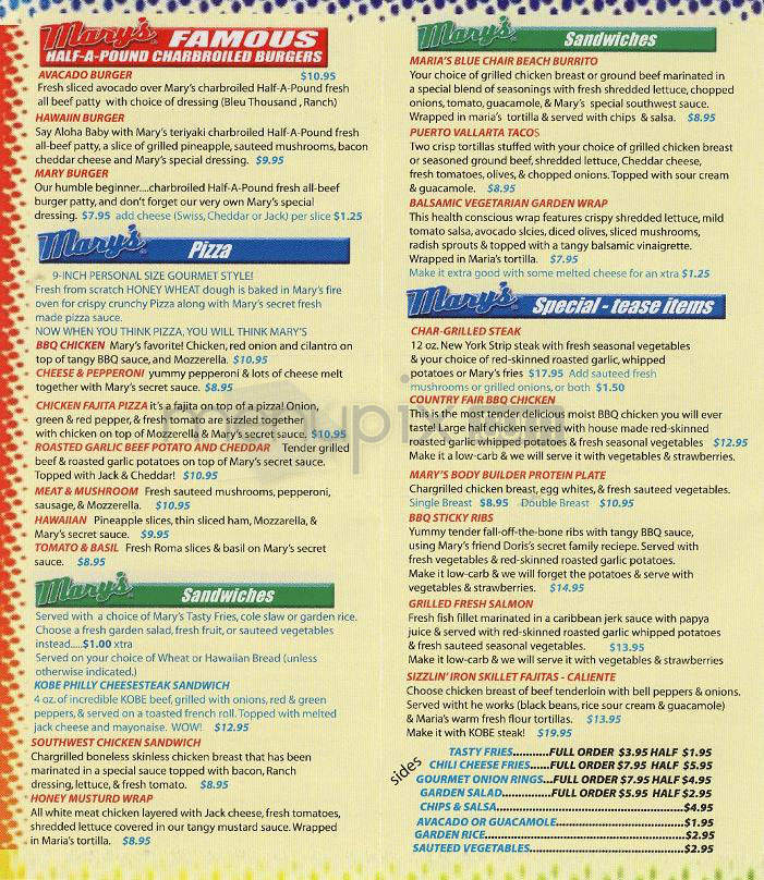 Hamburger Mary's - West Hollywood, CA menu_pic