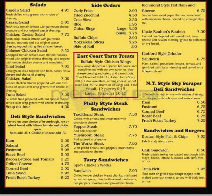 Hot Wings Cafe - Los Angeles, CA menu_pic