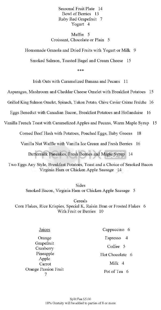 Oceanfront - Santa Monica, CA menu_pic