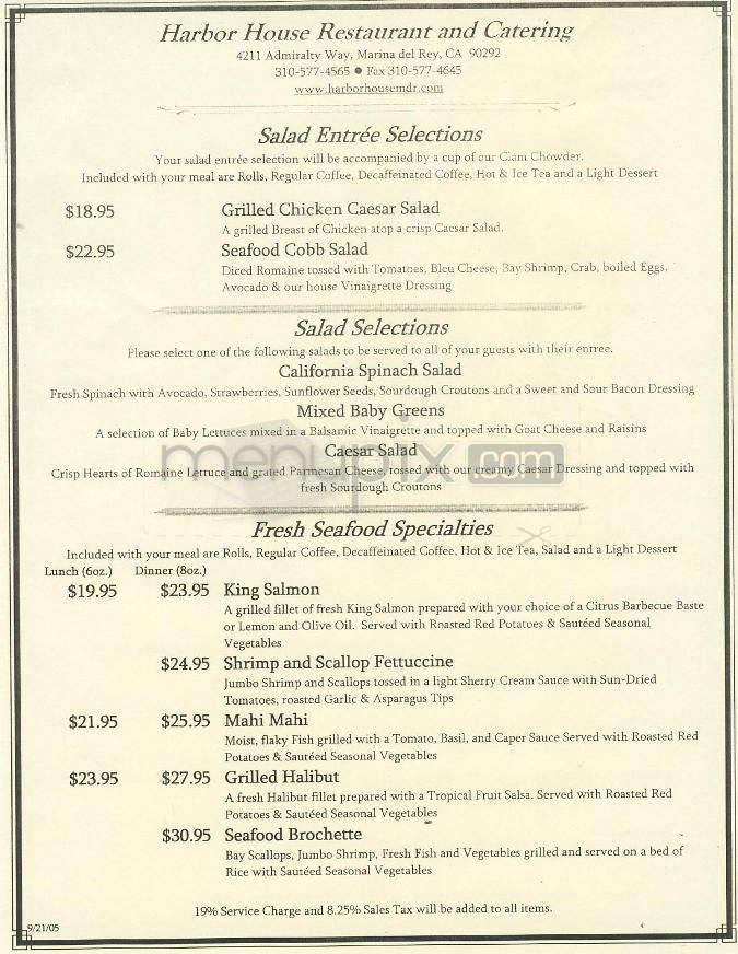 Harbor House - Boca Raton, FL menu_pic