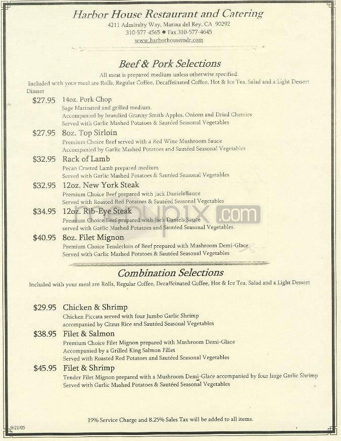 Harbor House - Boca Raton, FL menu_pic