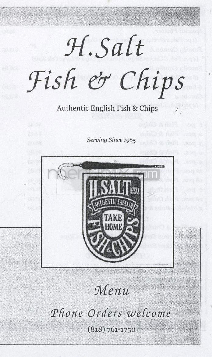 H. Salt Esquire Fish & Chips - Los Angeles, CA menu_pic