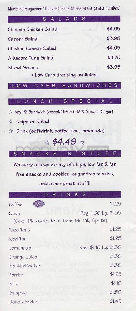 Humphry Yogurt - Sherman Oaks, CA menu_pic