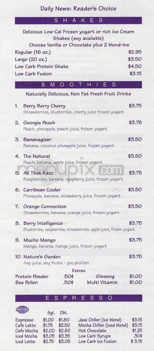 Humphry Yogurt - Sherman Oaks, CA menu_pic